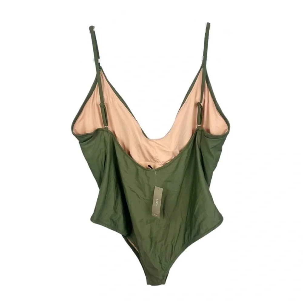 J.Crew Green Scoopneck One Piece Swimsuit